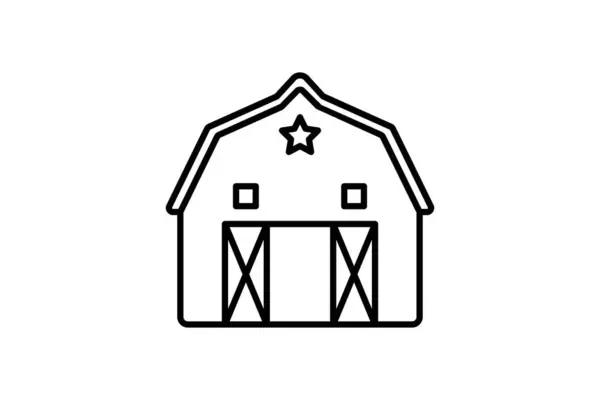 Barn Icon Icon Related Farming Farm Suitable Web Site Design — Stock Vector