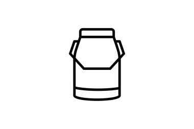 Süt Kovası Simgesi. Çiftçilik ve Çiftlikle ilgili ikon. Web sitesi tasarımı, uygulama ve kullanıcı arayüzleri için uygun. Satır simgesi tarzı. Basit vektör tasarımı düzenlenebilir