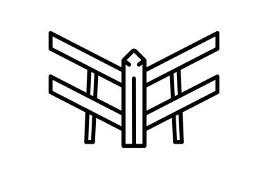 Çiftlik Çiti Simgesi. Çiftçilik ve Çiftlikle ilgili ikon. Web sitesi tasarımı, uygulama ve kullanıcı arayüzleri için uygun. Satır simgesi tarzı. Basit vektör tasarımı düzenlenebilir