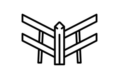 Çiftlik Çiti Simgesi. Çiftçilik ve Çiftlikle ilgili ikon. Web sitesi tasarımı, uygulama ve kullanıcı arayüzleri için uygun. Satır simgesi tarzı. Basit vektör tasarımı düzenlenebilir