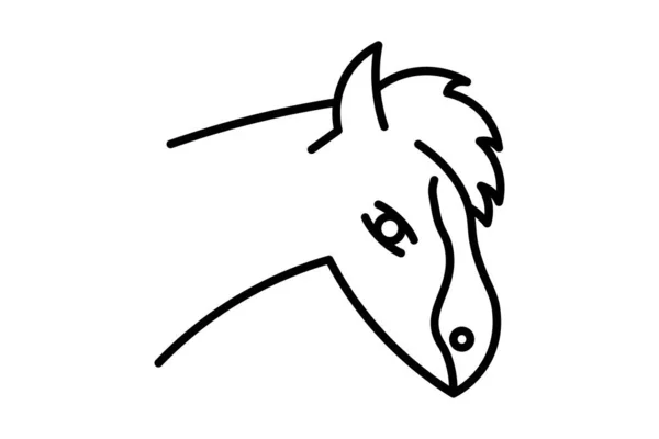 Kůň Ikona Ikona Související Farmou Farmou Vhodné Pro Design Webových — Stockový vektor