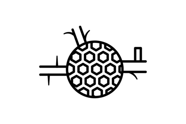 Bienenstock Ikone Ikone Zusammenhang Mit Landwirtschaft Und Landwirtschaft Geeignet Für — Stockvektor