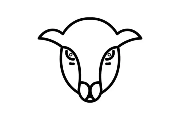 Icône Mouton Icône Liée Agriculture Ferme Convient Pour Conception Site — Image vectorielle
