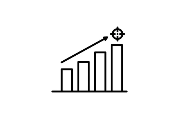 Icono Gráfico Barras Icono Relacionado Con Evaluación Adecuado Para Diseño — Vector de stock