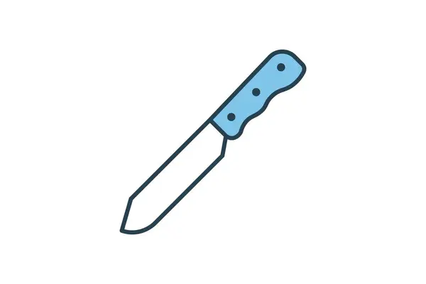 stock vector Knife Icon. Icon related to kitchen tool. Suitable for web site design, app, user interfaces. Flat line icon style. Simple vector design editable