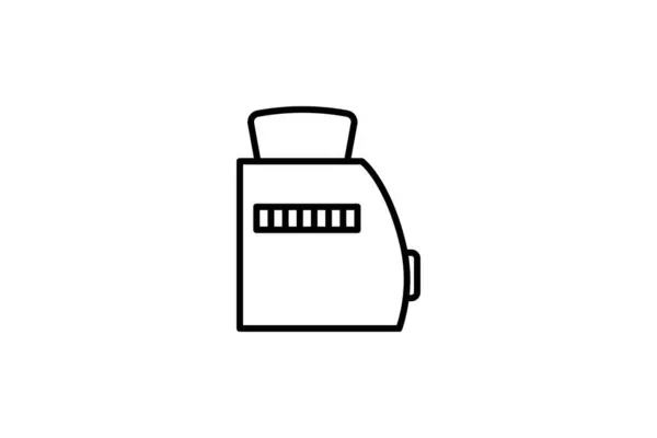 Tost Makinesi Ikonu Mutfak Aletine Bağlı Ikon Web Sitesi Tasarımı — Stok Vektör