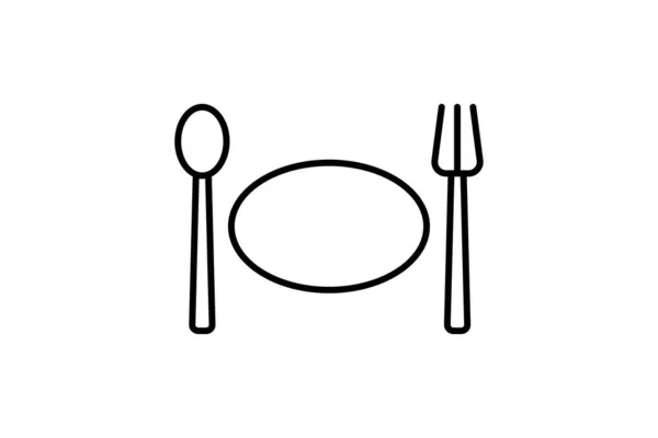 Plate Utensils Icon Icon Related Kitchen Tool Suitable Web Site — Stock Vector