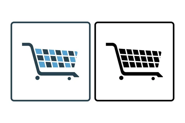 Alışveriş Arabası Simgesi Şle Ilgili Ikon Web Sitesi Tasarımı Uygulama — Stok Vektör