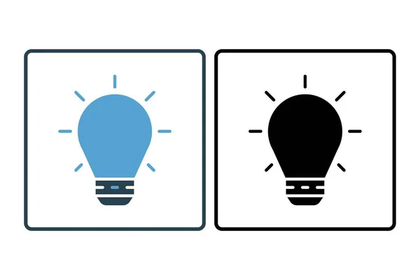 Значок Лампочки Икона Связанная Бизнесом Подходит Дизайна Веб Сайтов Приложений Лицензионные Стоковые Иллюстрации
