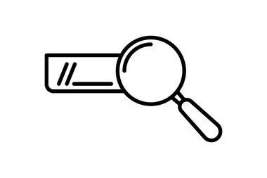 Arama simgesi. Temel web ve UI ile ilgili simge. Web sitesi, uygulama, kullanıcı arayüzleri, yazdırılabilir vb için uygun. çizgi simgesi tarzı. Basit vektör tasarımı düzenlenebilir