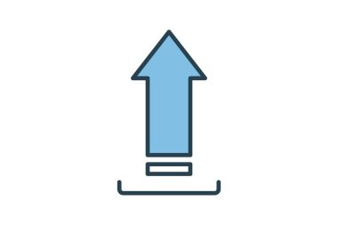 Ok simgesi yükle. Temel web ve UI ile ilgili simge. Web sitesi, uygulama, kullanıcı arayüzleri, yazdırılabilir vb için uygun. Düz çizgi simgesi tarzı. Basit vektör tasarımı düzenlenebilir