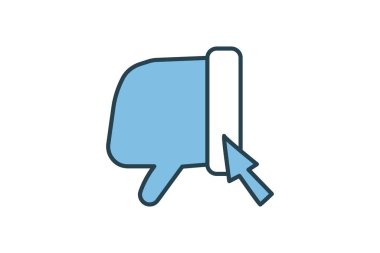 başparmaklar aşağı simgesi. Temel web ve UI ile ilgili simge. Web sitesi, uygulama, kullanıcı arayüzleri, yazdırılabilir vb için uygun. Düz çizgi simgesi tarzı. Basit vektör tasarımı düzenlenebilir