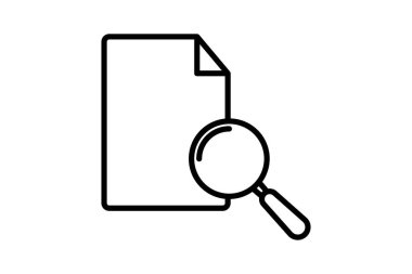 arama sayfası simgesi. Temel web ve UI ile ilgili simge. Web sitesi, uygulama, kullanıcı arayüzleri, yazdırılabilir vb için uygun. çizgi simgesi tarzı. Basit vektör tasarımı düzenlenebilir