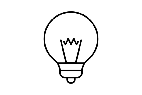 Funkelnde Glühbirnen Ikone Symbol Zusammenhang Mit Abschluss Und Leistung Geeignet — Stockvektor