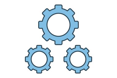 Vites simgesi. Kurulum ve ayar ile ilgili simge. Web sitesi, uygulama, kullanıcı arayüzleri, yazdırılabilir vb için uygun. Düz çizgi simgesi tarzı. Basit vektör tasarımı düzenlenebilir