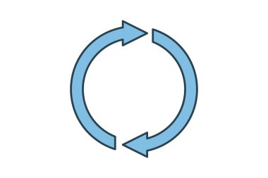 Fabrika ikonu sıfırlıyor. Kurulum ve ayar ile ilgili simge. Web sitesi, uygulama, kullanıcı arayüzleri, yazdırılabilir vb için uygun. Düz çizgi simgesi tarzı. Basit vektör tasarımı düzenlenebilir