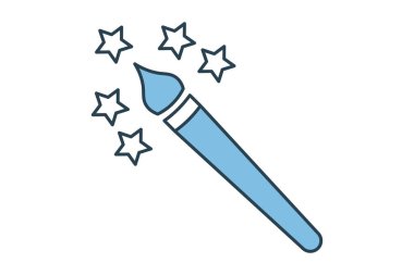 Simgeyi otomatik düzenle. Düzenleme aracına bağlı simge. Web sitesi, uygulama, kullanıcı arayüzleri, yazdırılabilir vb için uygun. Düz çizgi simgesi tarzı. Basit vektör tasarımı düzenlenebilir