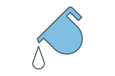 Renk simgesini doldur. Düzenleme aracına bağlı simge. Web sitesi, uygulama, kullanıcı arayüzleri, yazdırılabilir vb için uygun. çizgi simgesi tarzı. Basit vektör tasarımı düzenlenebilir