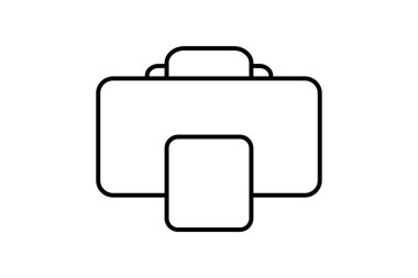 yazdırma simgesi. Düzenleme aracına bağlı simge. Web sitesi, uygulama, kullanıcı arayüzleri, yazdırılabilir vb için uygun. çizgi simgesi tarzı. Basit vektör tasarımı düzenlenebilir