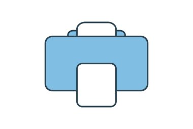 yazdırma simgesi. Düzenleme aracına bağlı simge. Web sitesi, uygulama, kullanıcı arayüzleri, yazdırılabilir vb için uygun. Düz çizgi simgesi tarzı. Basit vektör tasarımı düzenlenebilir