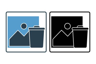 resim simgesini sil. Düzenleme aracına bağlı simge. Web sitesi, uygulama, kullanıcı arayüzleri, yazdırılabilir vb için uygun. Katı ikon tarzı. Basit vektör tasarımı düzenlenebilir