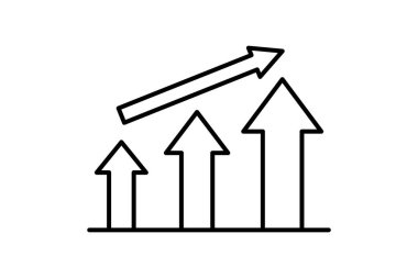 İlerleme simgesi. Eylem planıyla ilgili simge. Web sitesi, uygulama, kullanıcı arayüzleri, yazdırılabilir vb için uygun. çizgi simgesi tarzı. Basit vektör tasarımı düzenlenebilir