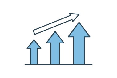 İlerleme simgesi. Eylem planıyla ilgili simge. Web sitesi, uygulama, kullanıcı arayüzleri, yazdırılabilir vb için uygun. Düz çizgi simgesi tarzı. Basit vektör tasarımı düzenlenebilir