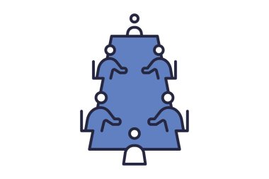 Tanışma ikonu. Etkileşimle ilgili. Web sitesi, uygulama, kullanıcı arayüzleri için uygun. düz çizgi simgesi biçimi