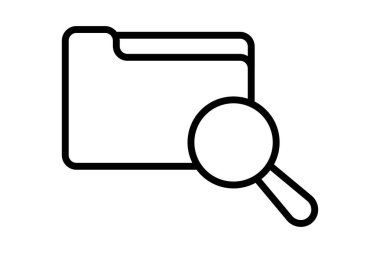 Dizin simgesi olan büyüteç. Arama ile ilgili simge. Web sitesi, uygulama, kullanıcı arayüzleri, yazdırılabilir vb için uygun. çizgi simgesi tarzı. Basit vektör tasarımı düzenlenebilir