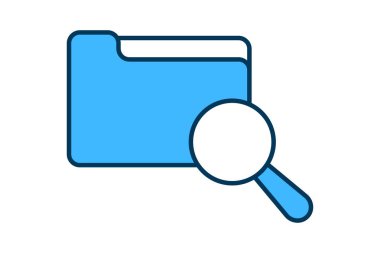 Dizin simgesi olan büyüteç. Arama ile ilgili simge. Web sitesi, uygulama, kullanıcı arayüzleri, yazdırılabilir vb için uygun. Düz çizgi simgesi tarzı. Basit vektör tasarımı düzenlenebilir