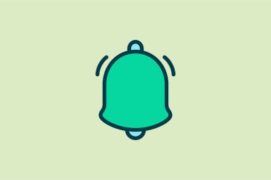 Bildirim simgesi. UI elemanlarıyla ilgili simge. Web sitesi, uygulama, kullanıcı arayüzleri, öge, yazdırılabilir vb için uygun. Düz çizgi simgesi tarzı. Basit vektör tasarımı düzenlenebilir