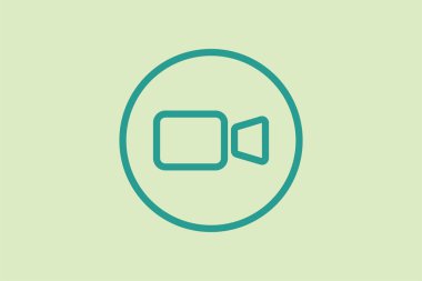 Video Arama simgesi. UI elemanlarıyla ilgili simge. Web sitesi, uygulama, kullanıcı arayüzleri, öge, yazdırılabilir vb için uygun. çizgi simgesi tarzı. Basit vektör tasarımı düzenlenebilir