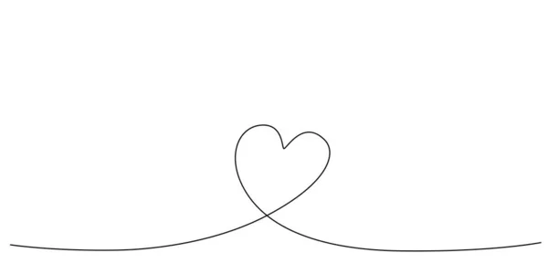 Украшение Непрерывной Линии Ручной Рисунок Элемента Сердца Свадебной Фотокниги Приглашения — стоковый вектор