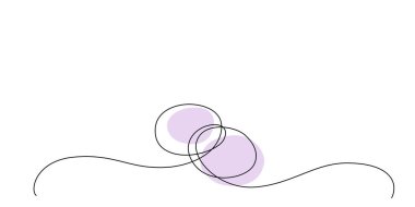 Düğün fotoğrafı kitabı ve davetiyeler için dekorasyon sürekli el çizimi öğesi. Beyaz arka planda izole edilmiş vektör stok illüstrasyon minimalizmi tasarımı. Düzenlenebilir tek çizgi. 