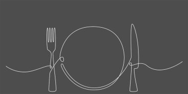 Düğün menüsü, fotoğraf kitabı, davetiyeler için dekorasyon sürekli el çizimi ögesi tablosu. Vektör hisse senedi çizimi siyah arkaplanda izole edildi. Düzenlenebilir tek çizgi. 