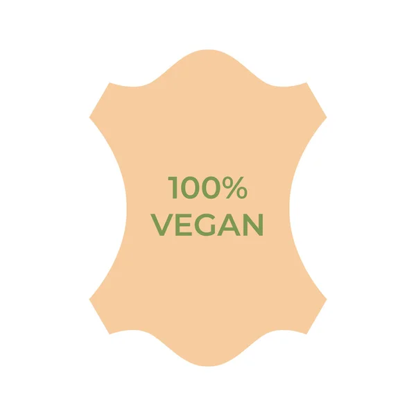Duurzame Eco Veganistische Lederen Symbolen Set Voor Kleding Tag Vector — Stockvector
