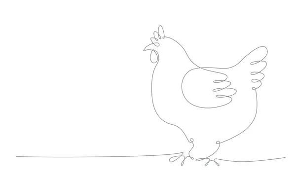 Premier Tirage Main Des Oiseaux Printemps Continue Une Ligne Illustration — Image vectorielle