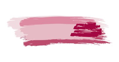 Brush stroke composition element. Vector stock hand draw illustration isolated on white background for design template, border and frame. 