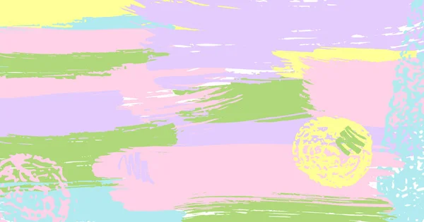 Pinselstrich Komposition Hintergrundelement Rosa Gelb Lila Lavendel Farben Vektor Stock — Stockvektor