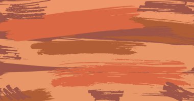 Fırça darbesi bileşimi arka plan elementi sıcak kahverengi sonbahar renkleri. Tasarım şablonu, sınır ve çerçeve, sunum, sosyal medya boyutu için vektör stok el çizimi çizimi. 