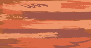 Fırça darbesi bileşimi arka plan elementi sıcak kahverengi sonbahar renkleri. Tasarım şablonu, sınır ve çerçeve, sunum, sosyal medya boyutu için vektör stok el çizimi çizimi. 