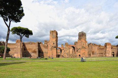 Caracalla 'nın Roma' daki termal banyosunun resmi.