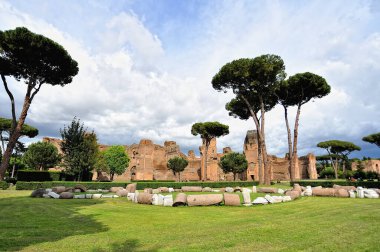 Caracalla 'nın Roma' daki termal banyosunun resmi.