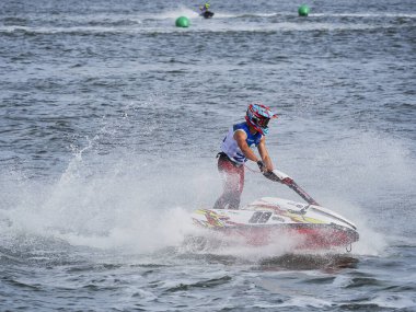 Olbia, İtalya - 16 Eylül 2022 Aquabike Dünya Şampiyonası Grand Prix İtalya