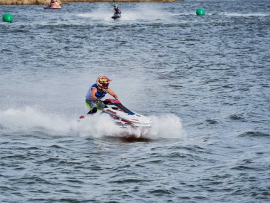 Olbia, İtalya - 16 Eylül 2022 Aquabike Dünya Şampiyonası Grand Prix İtalya