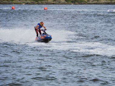 Olbia, İtalya - 16 Eylül 2022 Aquabike Dünya Şampiyonası Grand Prix İtalya