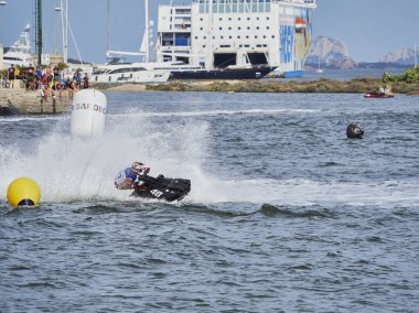 Olbia, İtalya - 16 Eylül 2022 Aquabike Dünya Şampiyonası Grand Prix İtalya