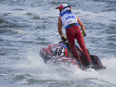 Olbia, İtalya - 16 Eylül 2022 Aquabike Dünya Şampiyonası Grand Prix İtalya