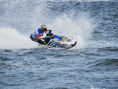 Olbia, İtalya - 16 Eylül 2022 Aquabike Dünya Şampiyonası Grand Prix İtalya