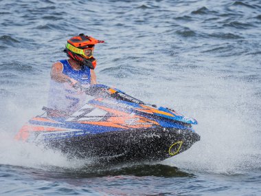 Olbia, İtalya - 16 Eylül 2022 Aquabike Dünya Şampiyonası Grand Prix İtalya